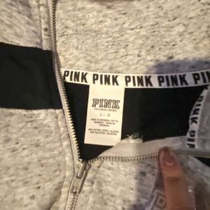 PINK quarter zip sweater